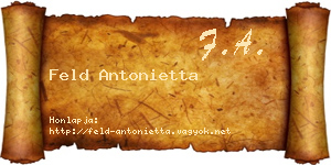 Feld Antonietta névjegykártya